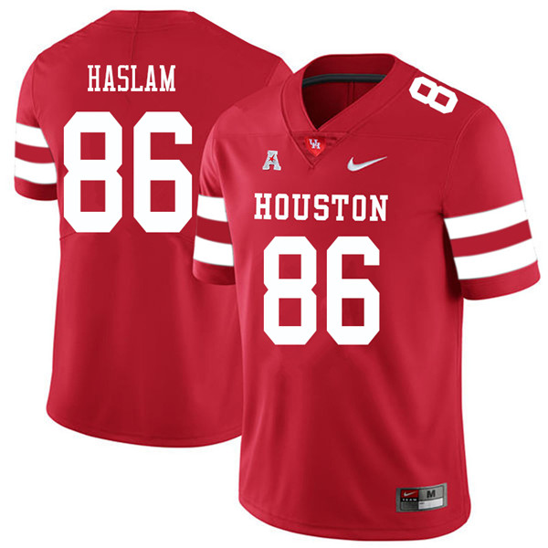 2018 Men #86 Payton Haslam Houston Cougars College Football Jerseys Sale-Red - Click Image to Close